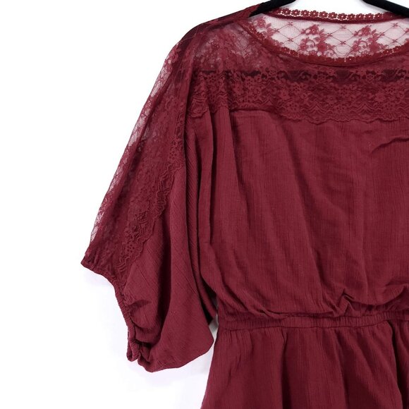 Free People Rare Vintage Leaf Tag Womens Tunic Top Size Small Lace Trim Y2K - Picture 13 of 15